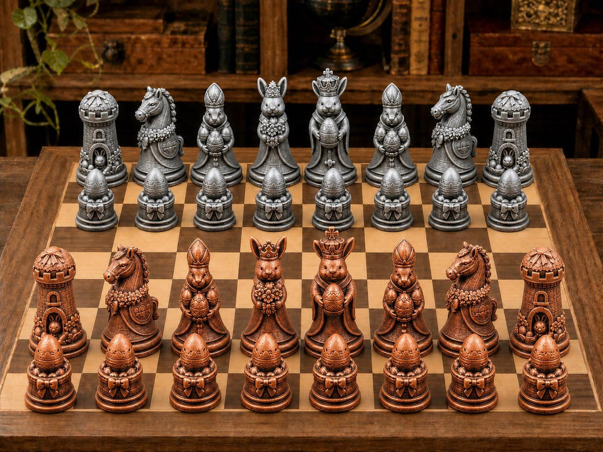 Osterfiguren – komplettes 32-teiliges Schachfigurenset – Ansicht 2
