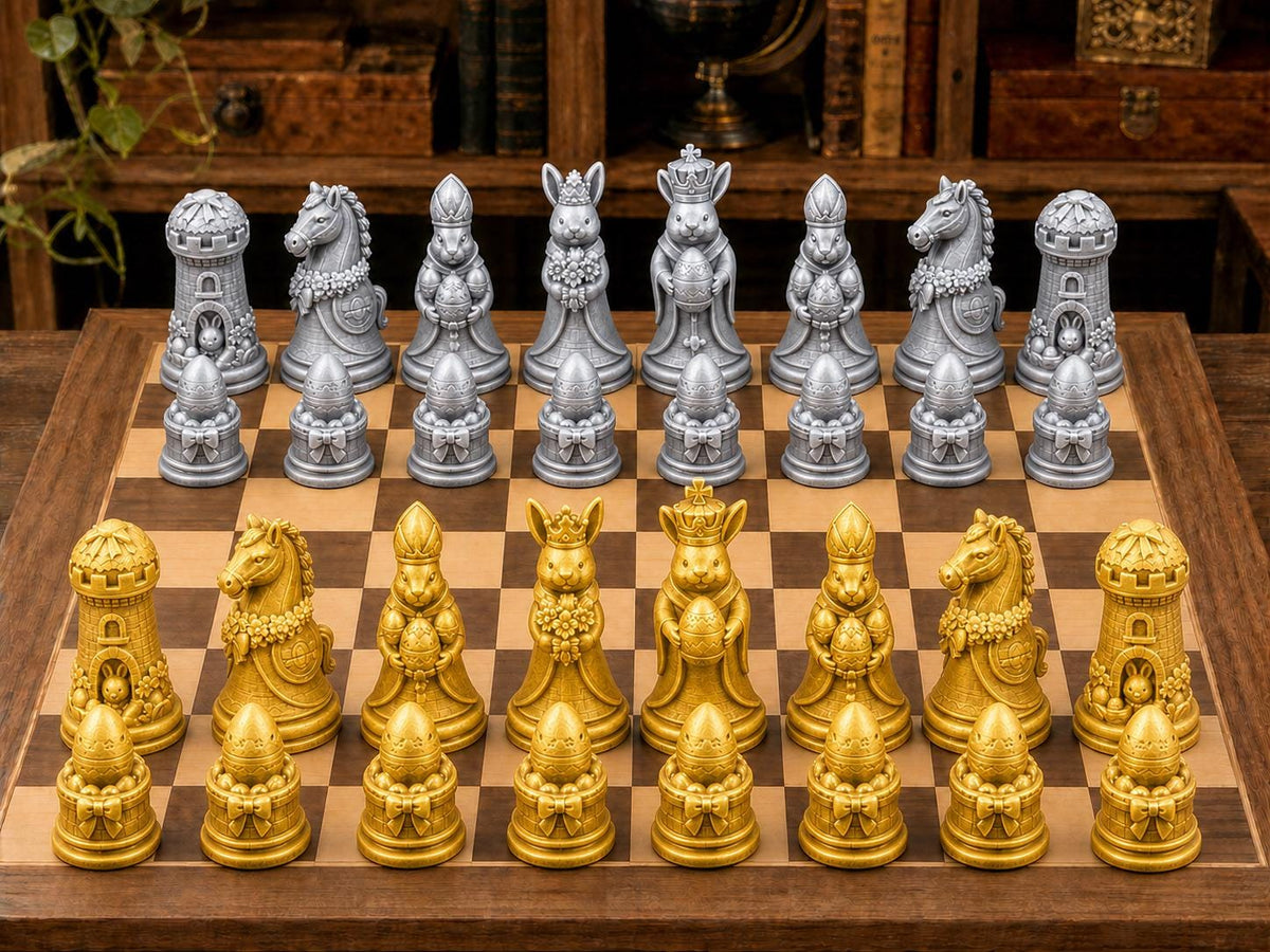 Osterfiguren – komplettes 32-teiliges Schachfigurenset – Ansicht 4