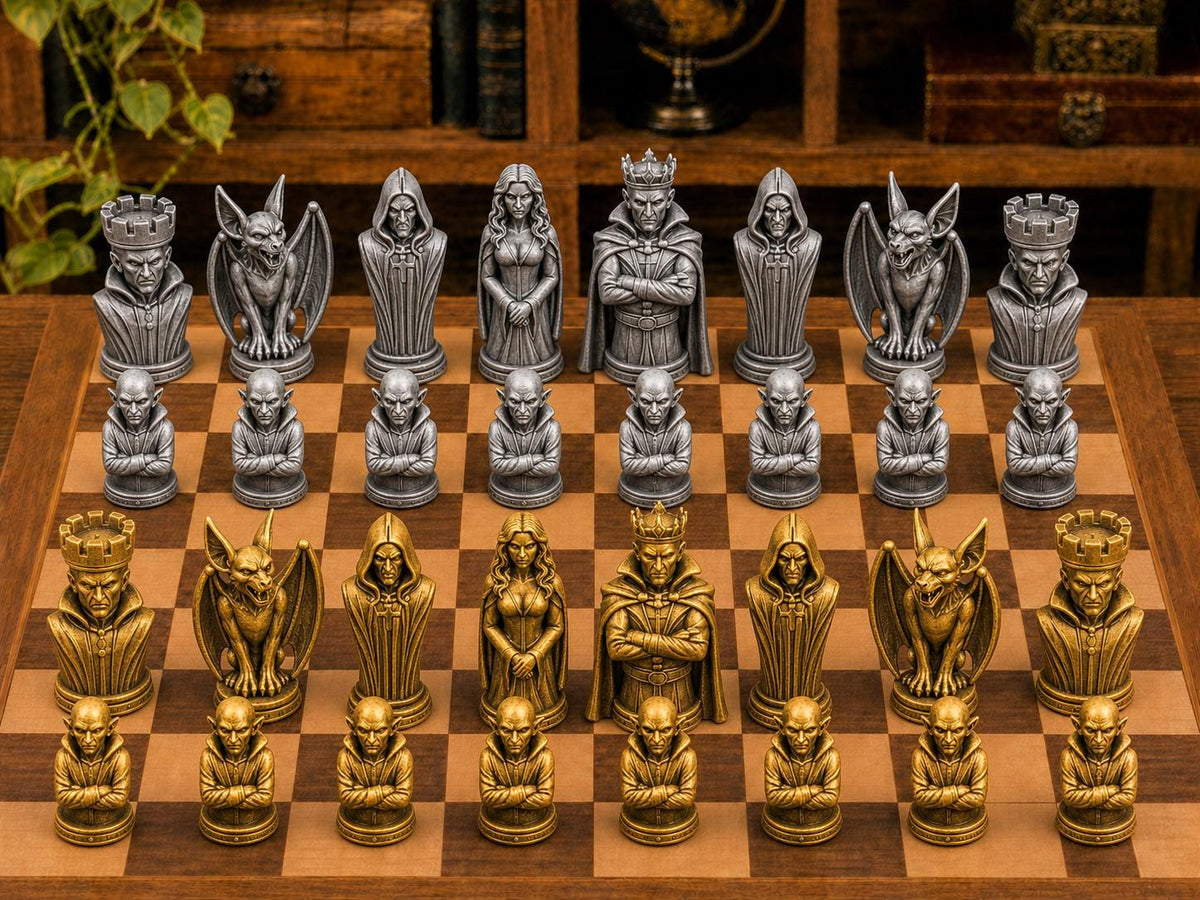 Vampire – komplettes 32-teiliges Schachfigurenset – Ansicht 1