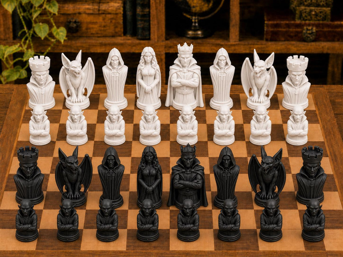 Vampire – komplettes 32-teiliges Schachfigurenset – Ansicht 3