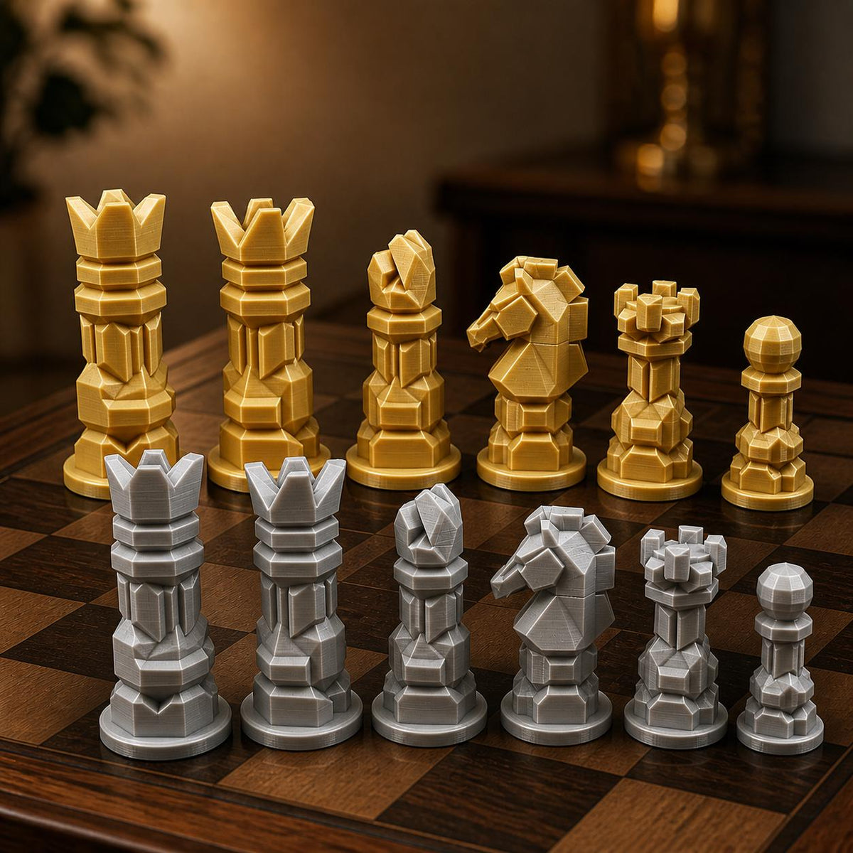 Modernes Schachfigurenset – komplett 32-teilig – Ansicht 4