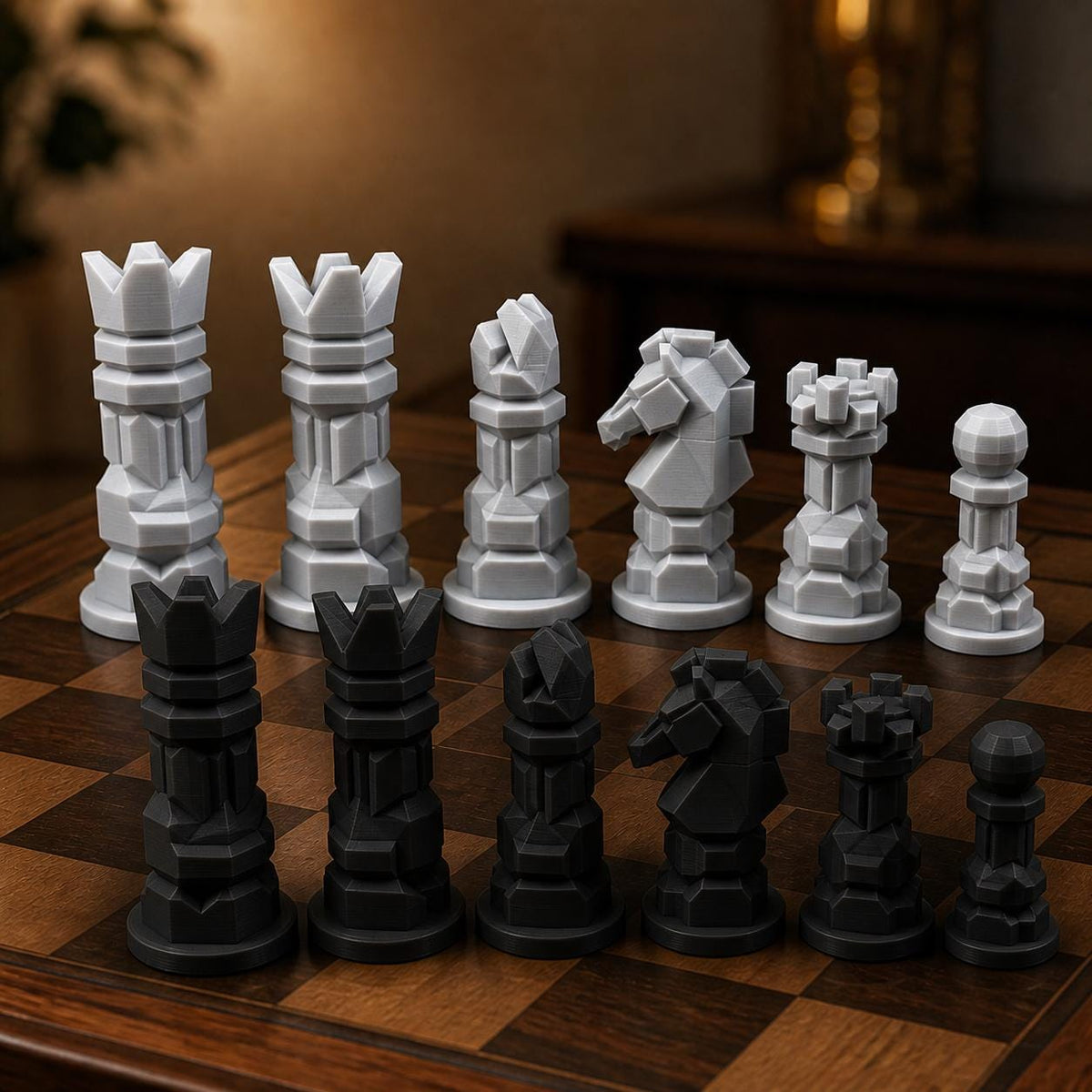 Modernes Schachfigurenset – komplett 32-teilig – Ansicht 8