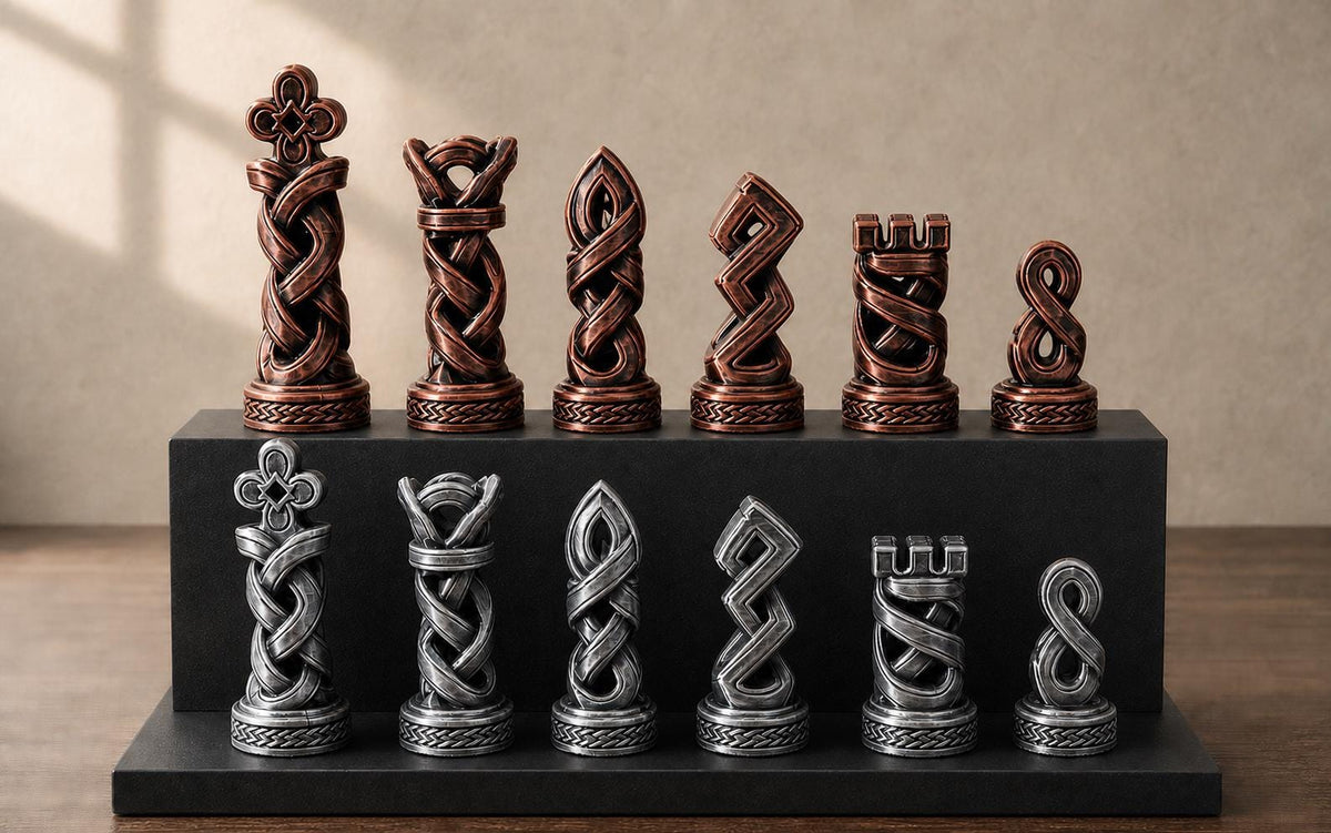 Knoten-Schachfigurenset – komplett 32-teilig – Ansicht 3