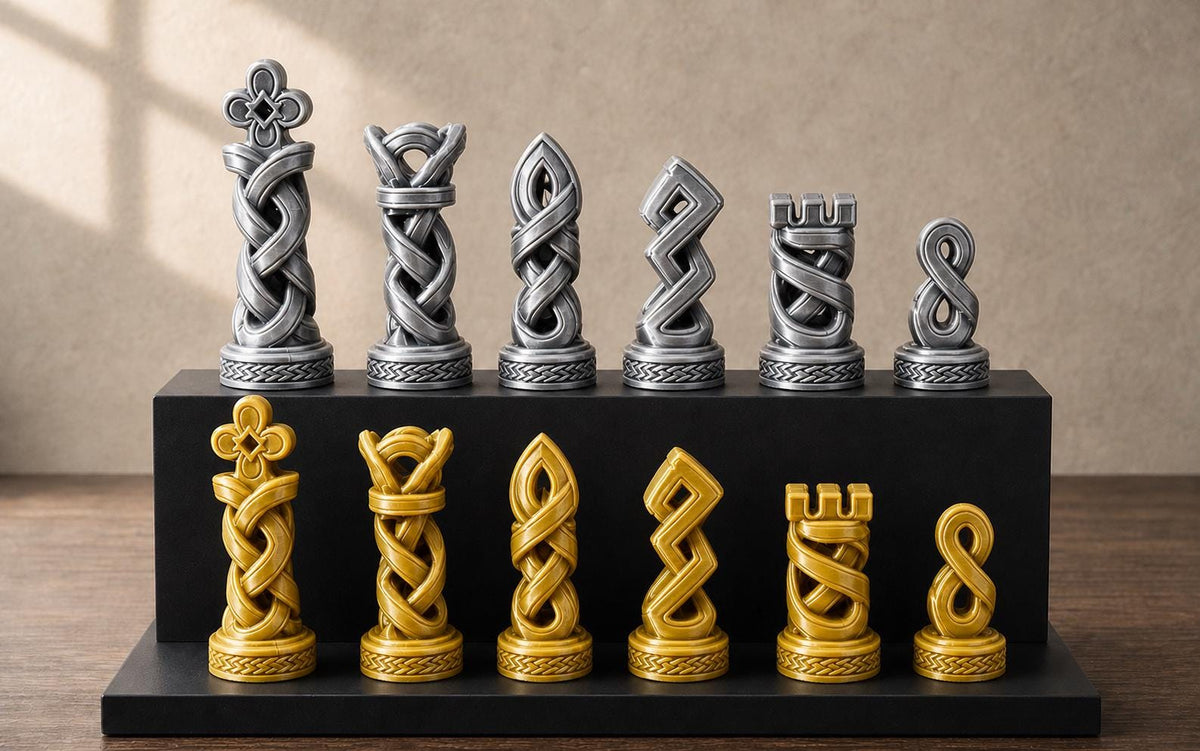 Knoten-Schachfigurenset – komplett 32-teilig – Ansicht 4
