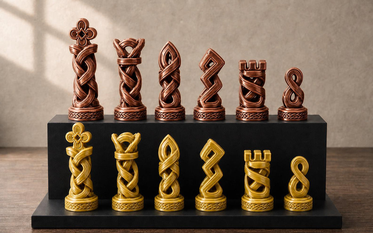 Knoten-Schachfigurenset – komplett 32-teilig – Ansicht 7