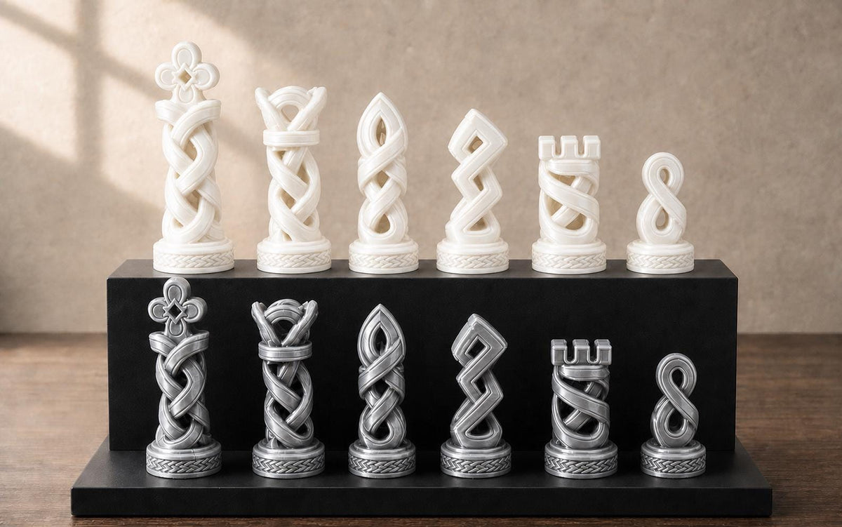Knoten-Schachfigurenset – komplett 32-teilig – Ansicht 9