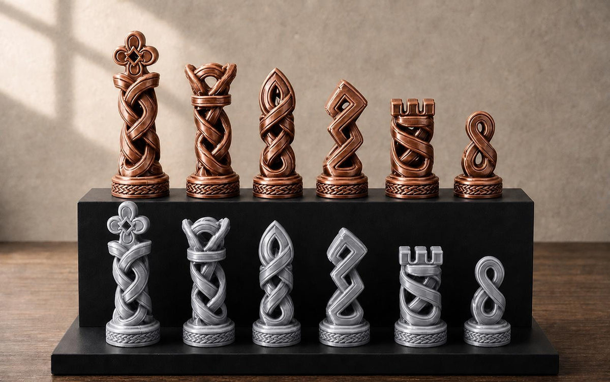 Knoten-Schachfigurenset – komplett 32-teilig – Ansicht 10