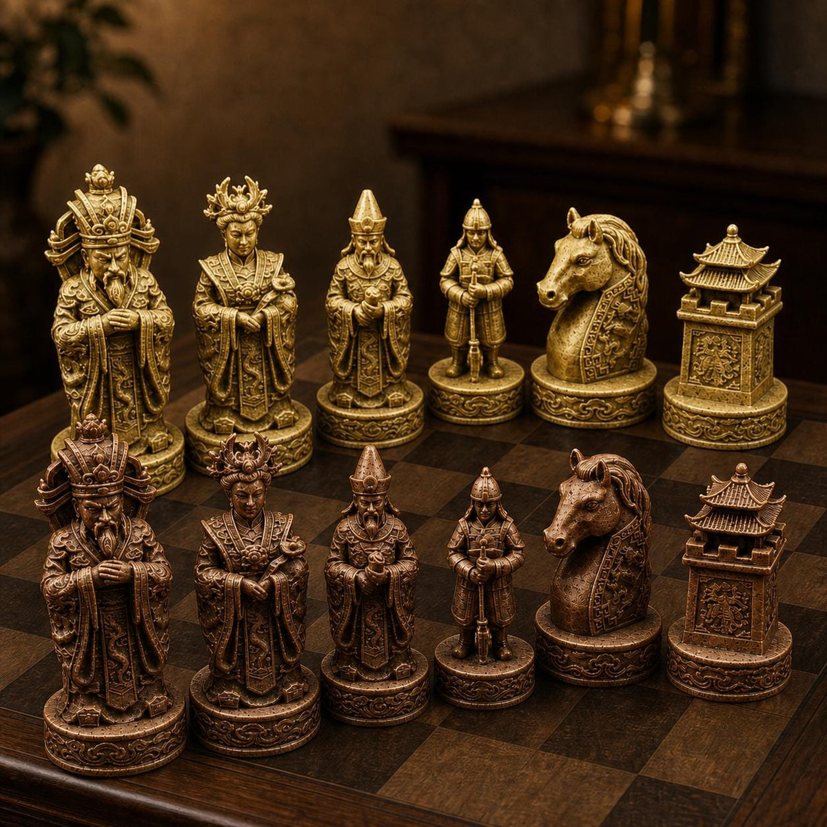 Chinesisches Kaiser-Schachfigurenset – komplett 32-teilig – Ansicht 7