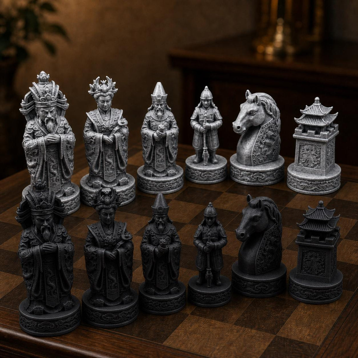 Chinesisches Kaiser-Schachfigurenset – komplett 32-teilig – Ansicht 8