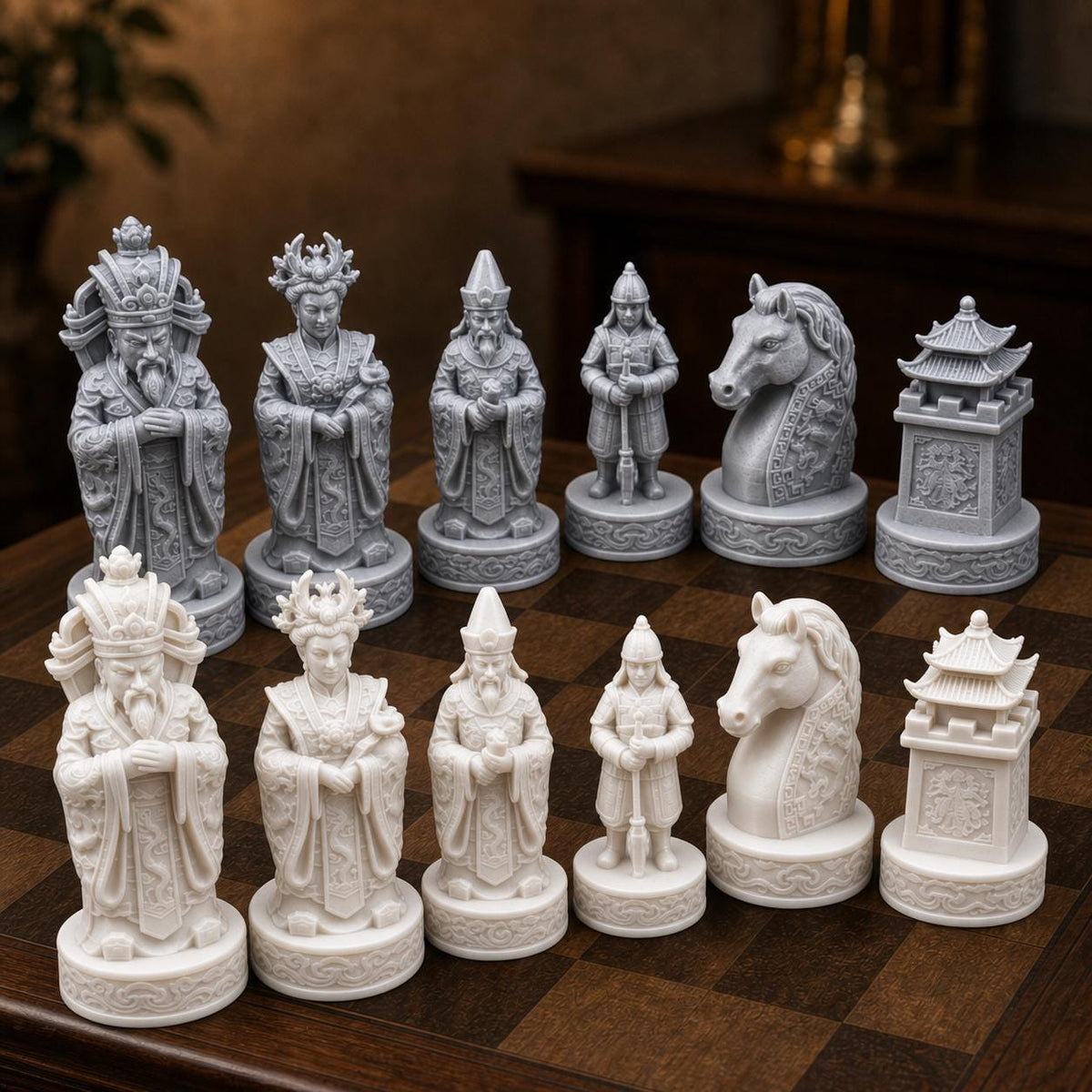 Chinesisches Kaiser-Schachfigurenset – komplett 32-teilig – Ansicht 9