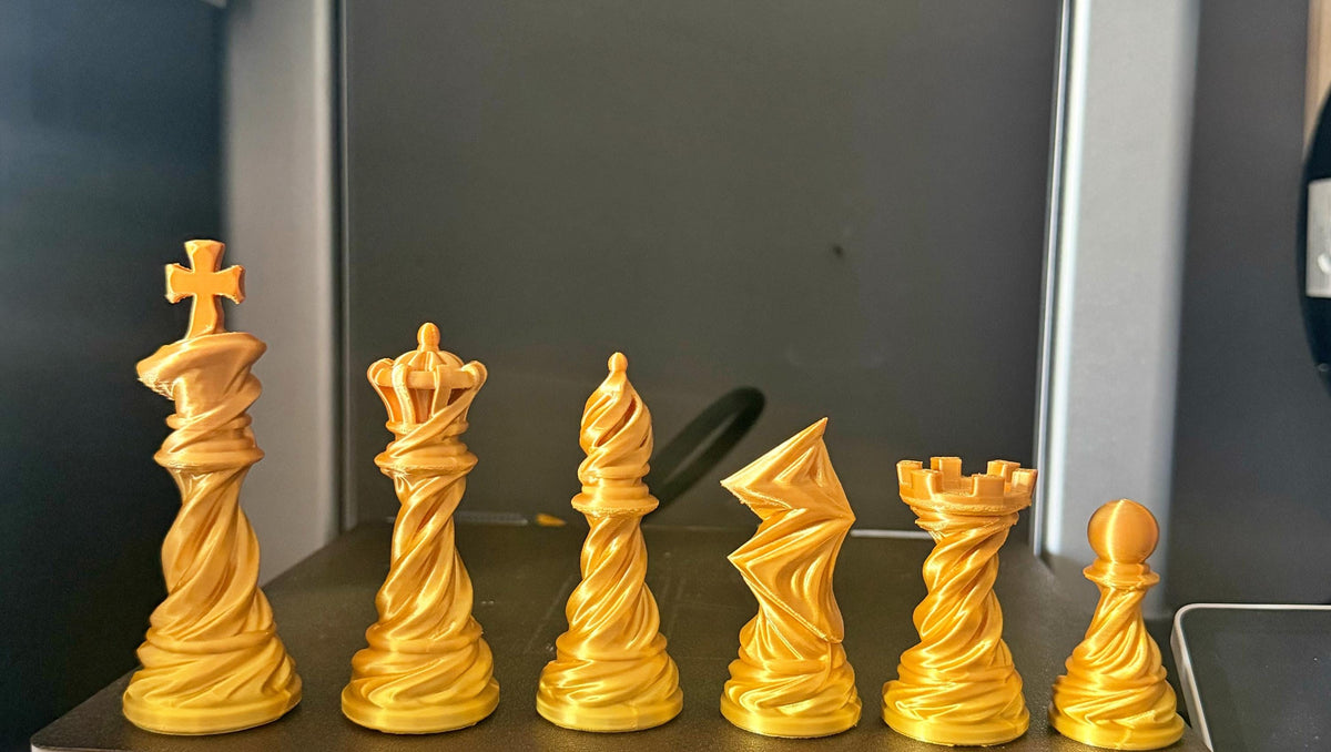 Spiral-Schachfigurenset – komplett 32-teilig – Ansicht 2