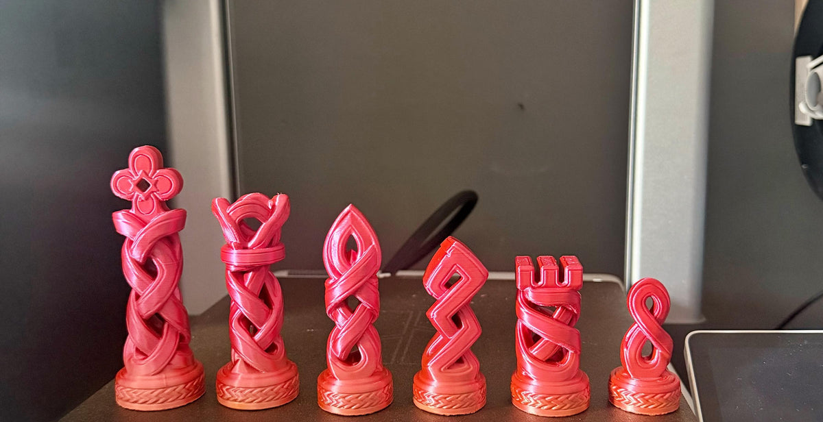 Knoten-Schachfigurenset – komplett 32-teilig – Ansicht 2