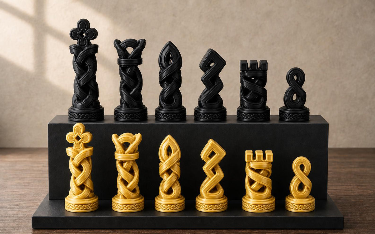 Knoten-Schachfigurenset – komplett 32-teilig – Ansicht 5