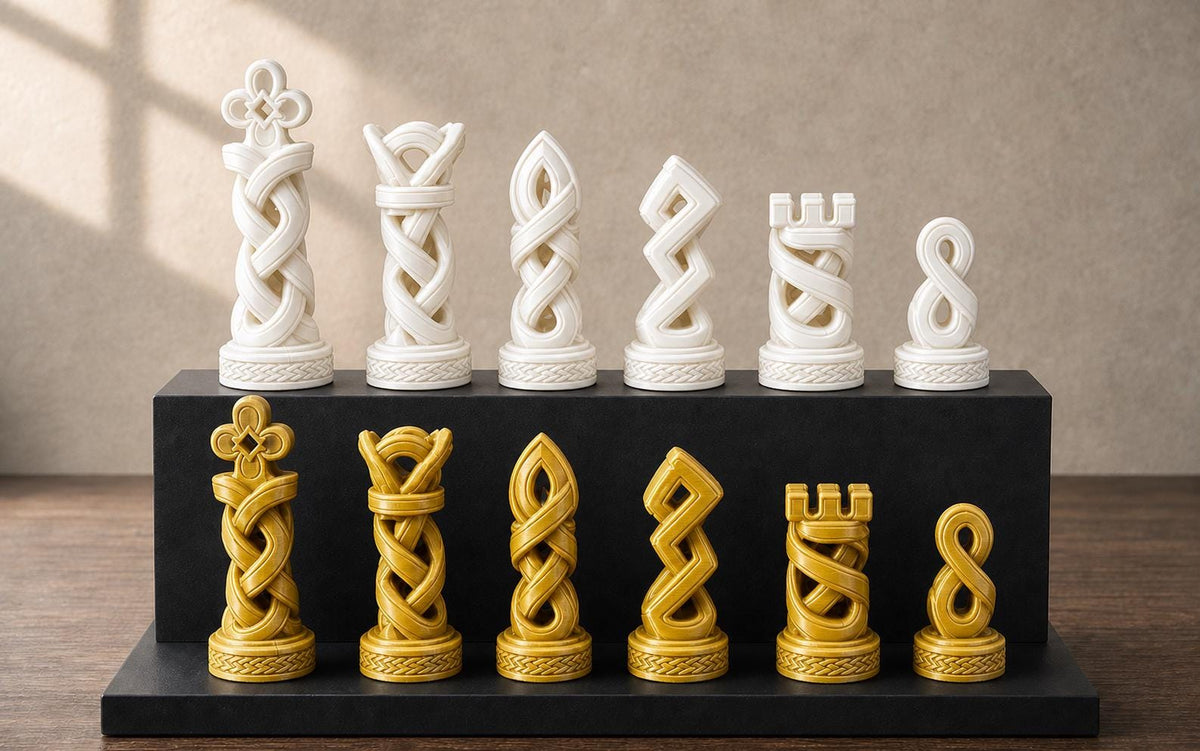 Knoten-Schachfigurenset – komplett 32-teilig – Ansicht 6
