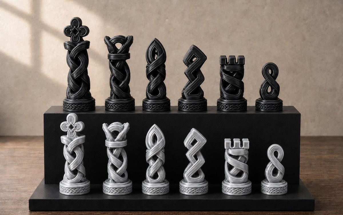 Knoten-Schachfigurenset – komplett 32-teilig – Ansicht 8