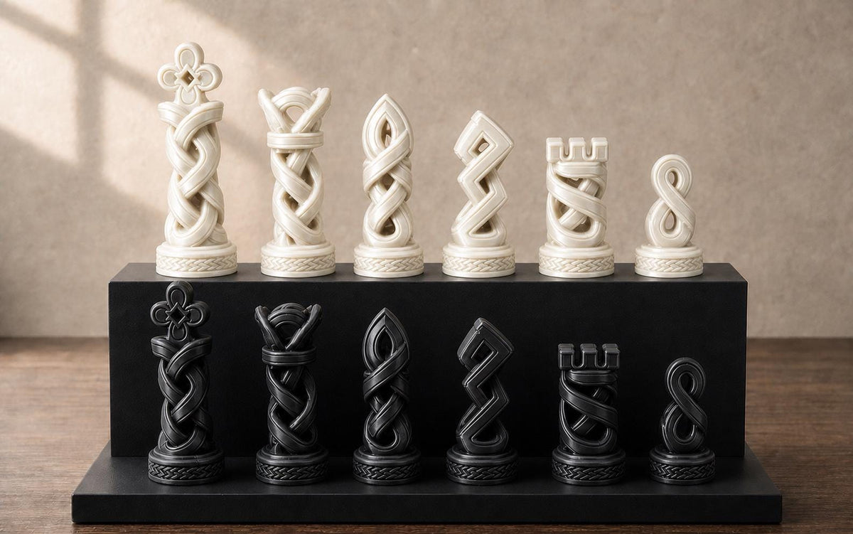 Knoten-Schachfigurenset – komplett 32-teilig – Ansicht 11