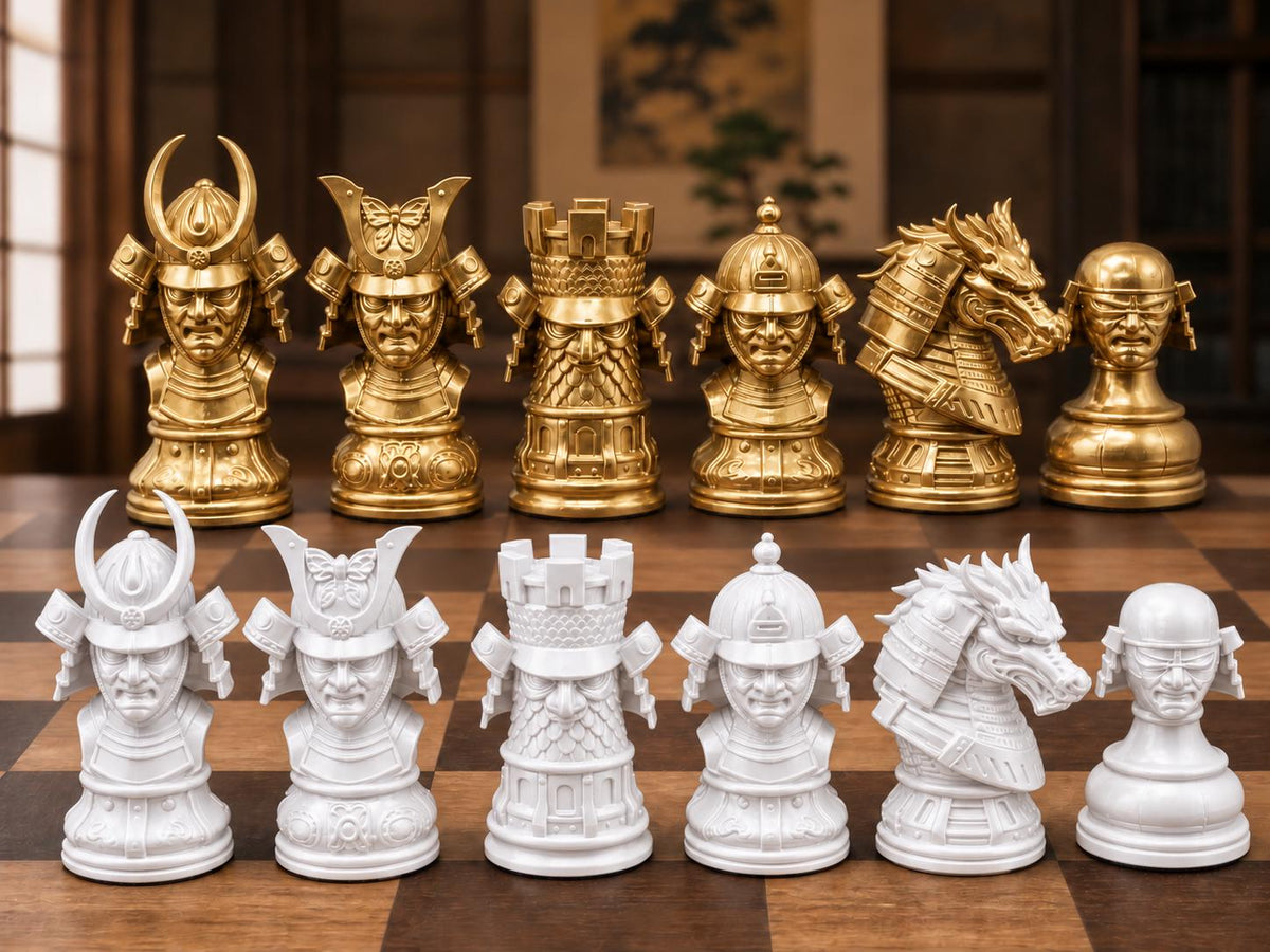 Samurai-Oni-Schachfigurenset – komplett 32-teilig – Ansicht 6