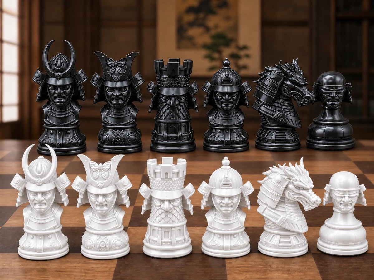 Samurai-Oni-Schachfigurenset – komplett 32-teilig – Ansicht 11