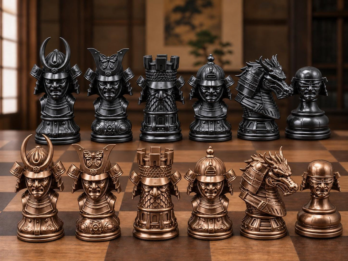 Samurai-Oni-Schachfigurenset – komplett 32-teilig – Ansicht 12
