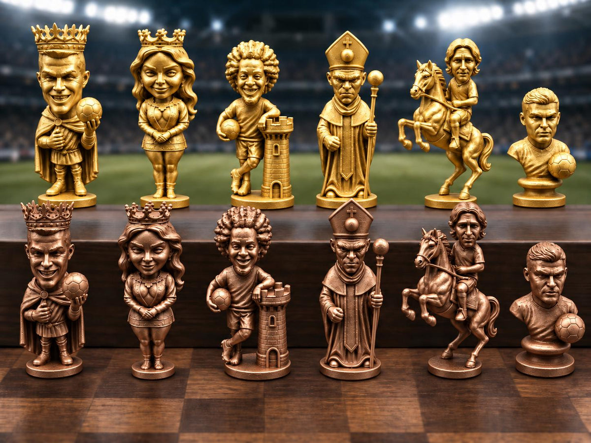 Fußball-Legenden-Schachfigurenset – komplett 32-teilig – Ansicht 7