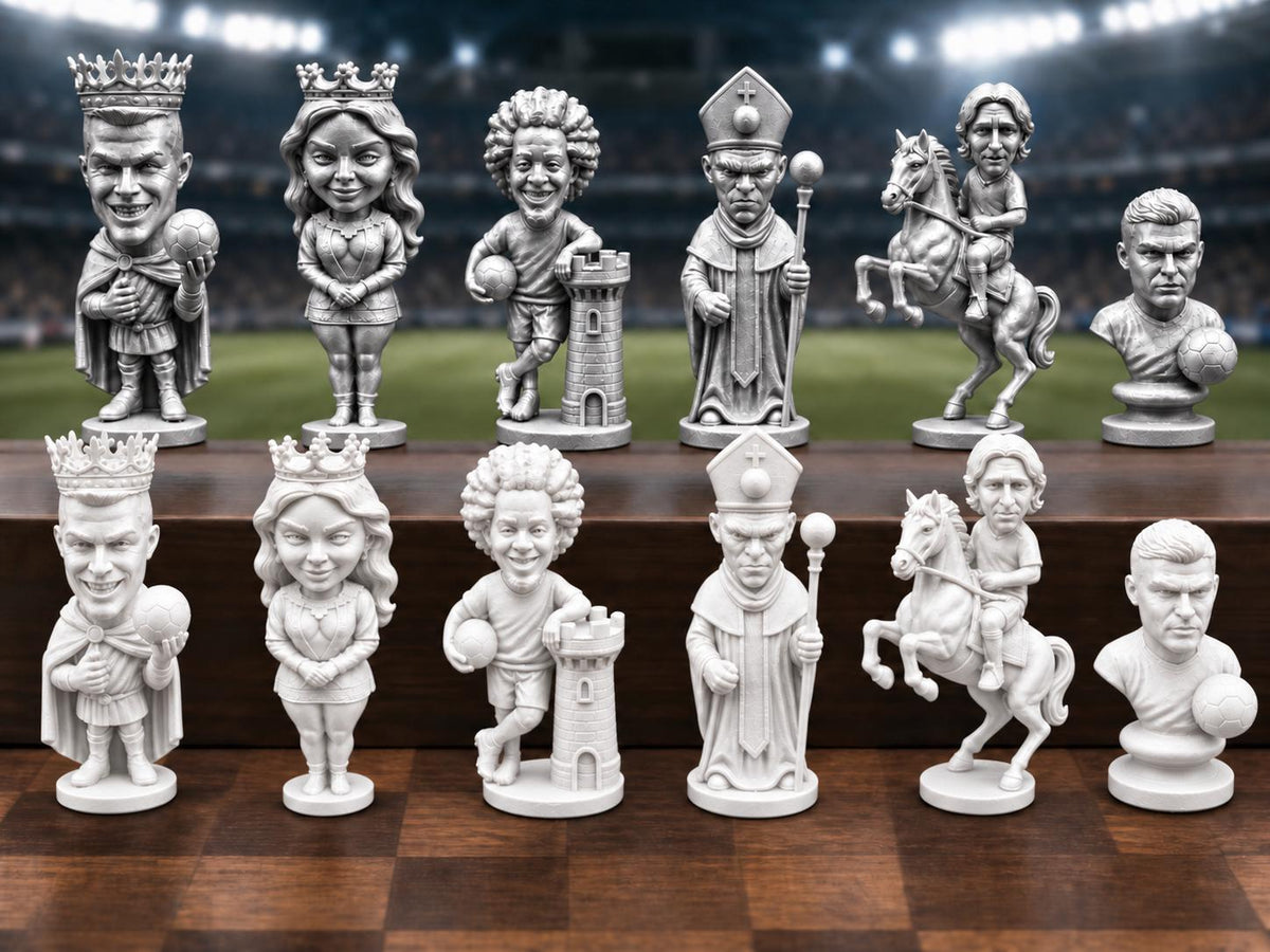 Fußball-Legenden-Schachfigurenset – komplett 32-teilig – Ansicht 9
