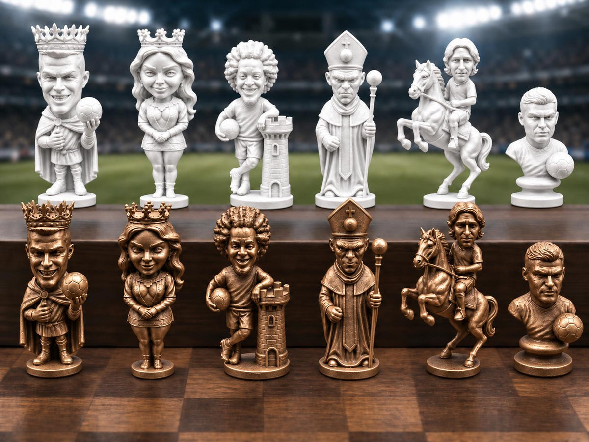 Fußball-Legenden-Schachfigurenset – komplett 32-teilig – Ansicht 13