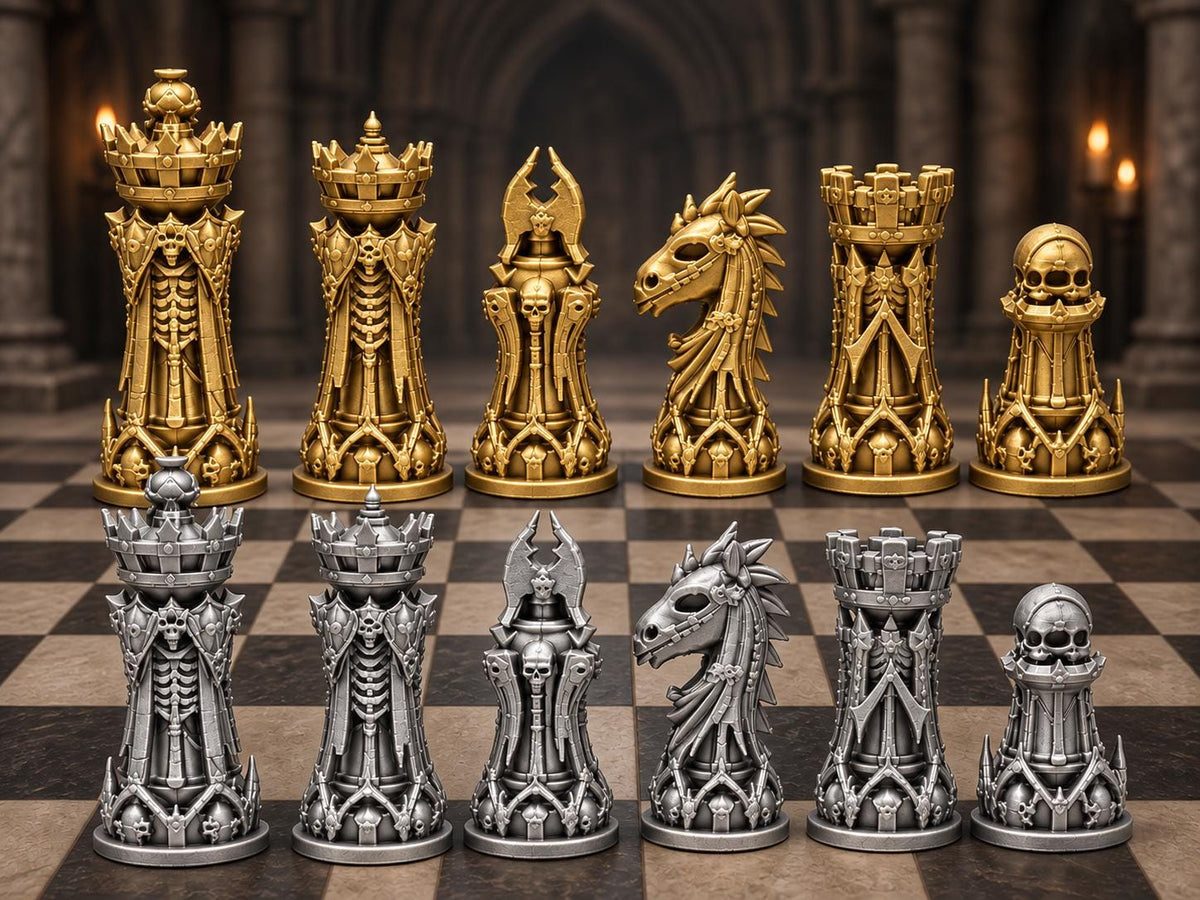 Nekromanten-Schachfigurenset – komplett 32-teilig – Ansicht 4