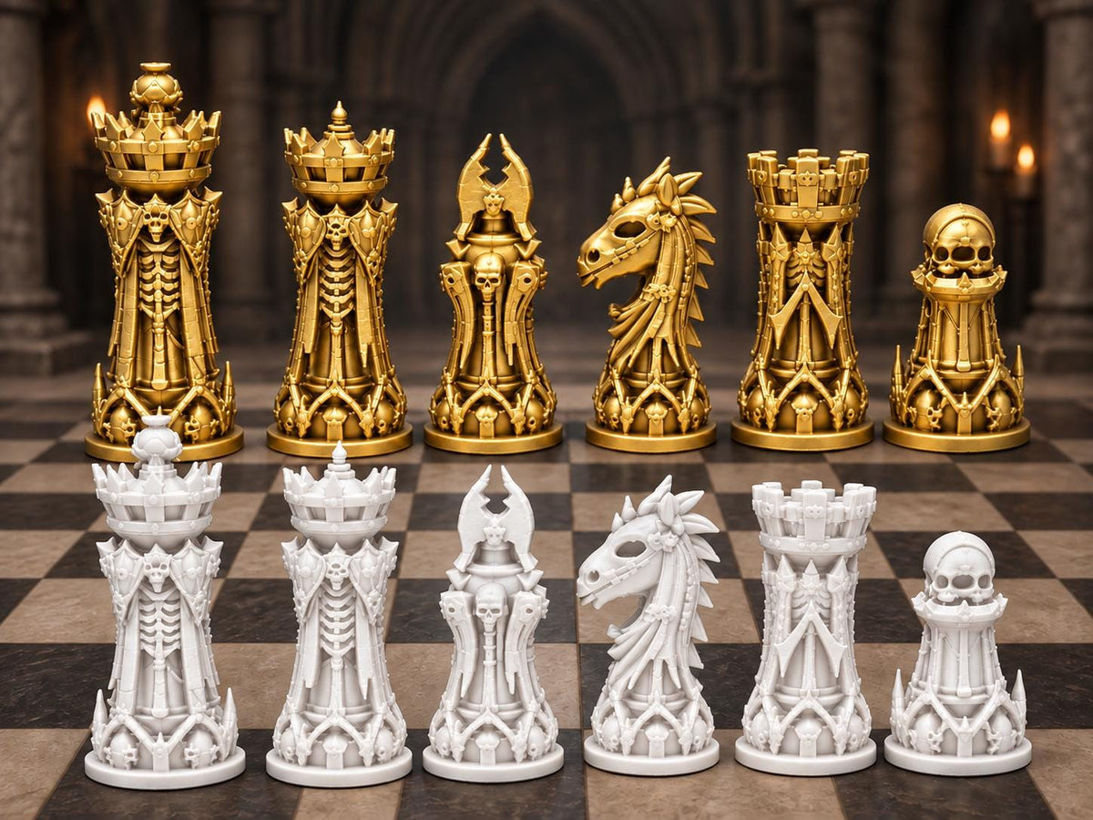 Nekromanten-Schachfigurenset – komplett 32-teilig – Ansicht 6