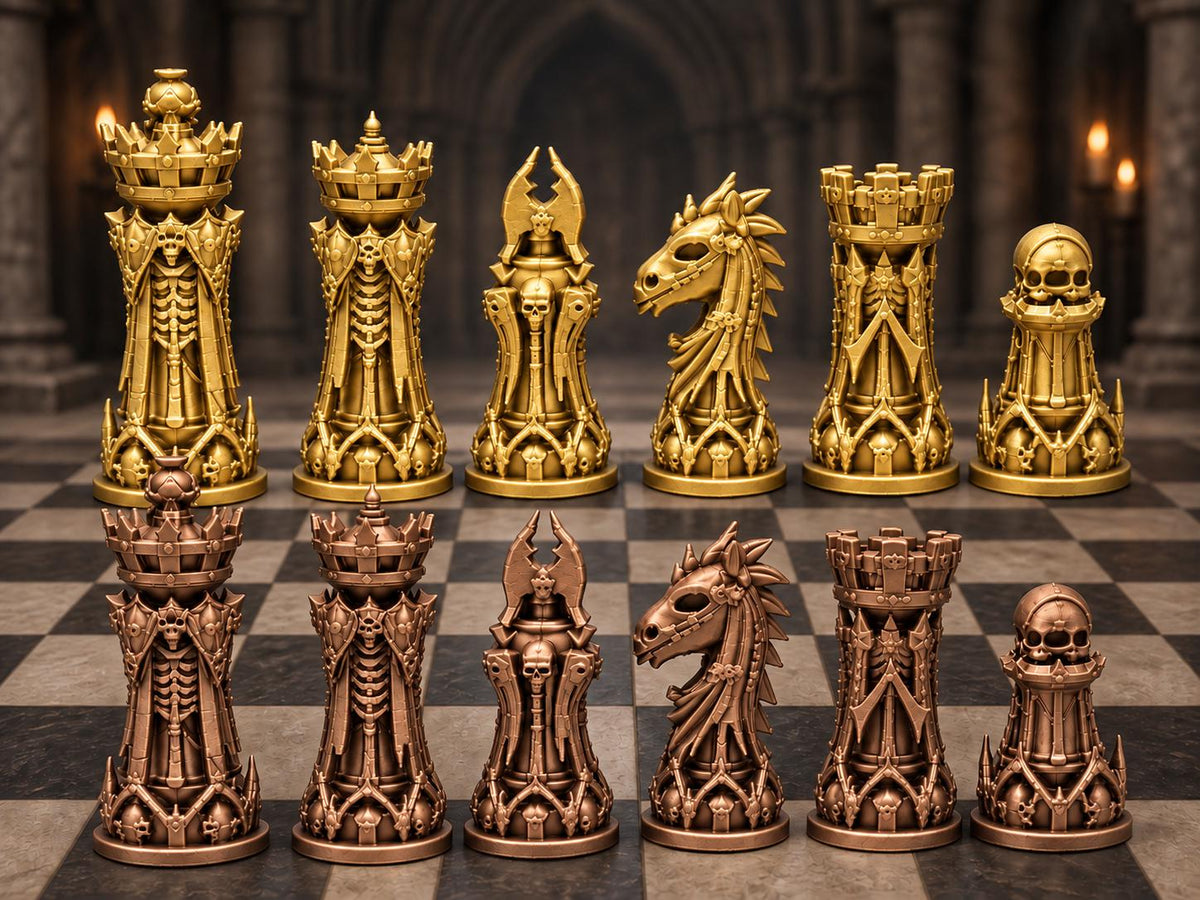 Nekromanten-Schachfigurenset – komplett 32-teilig – Ansicht 7