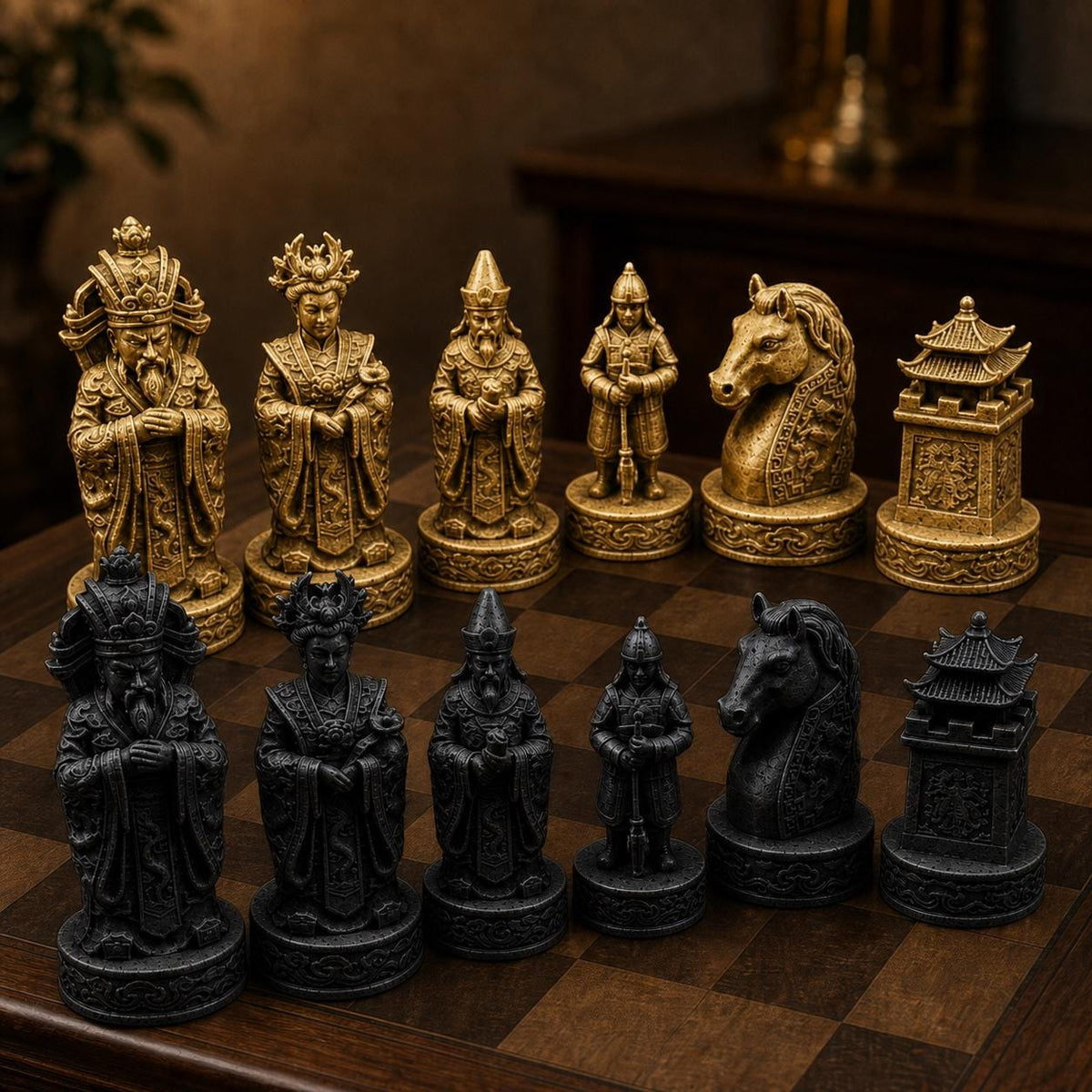 Chinesisches Kaiser-Schachfigurenset – komplett 32-teilig – Ansicht 5