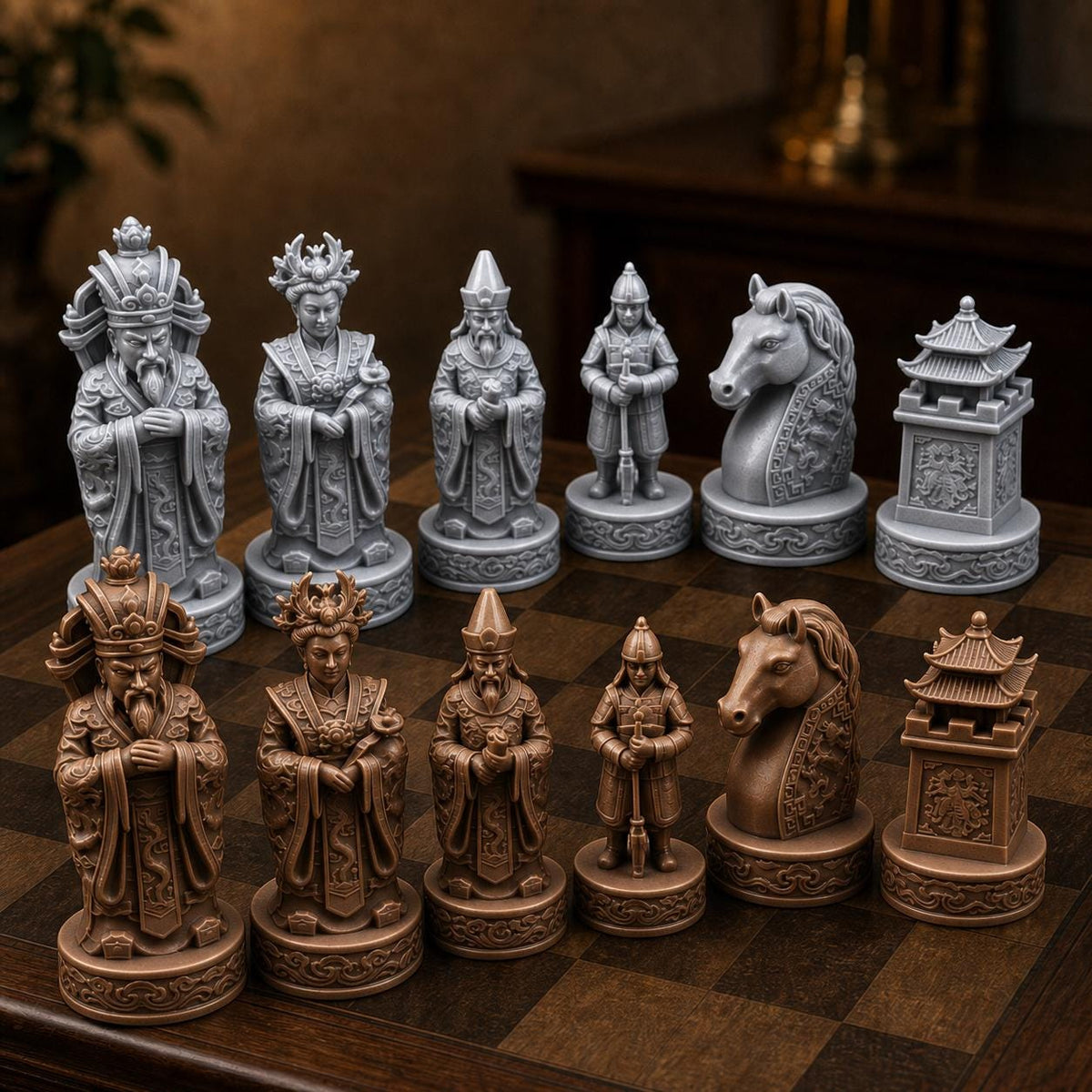 Chinesisches Kaiser-Schachfigurenset – komplett 32-teilig – Ansicht 10