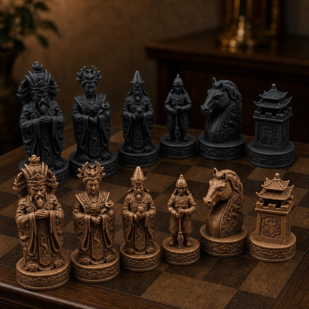 Chinesisches Kaiser-Schachfigurenset – komplett 32-teilig – Ansicht 12