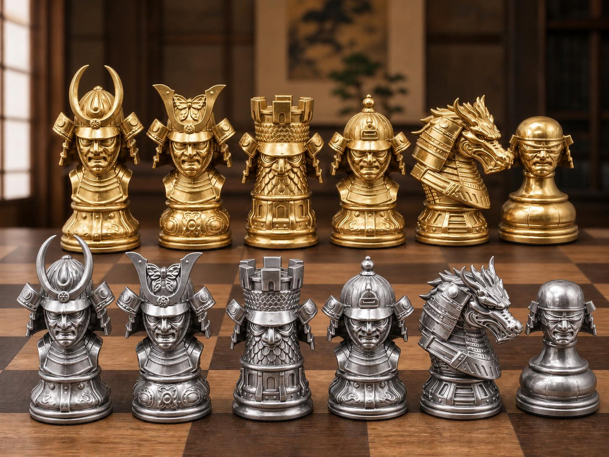 Samurai-Oni-Schachfigurenset – komplett 32-teilig – Ansicht 4