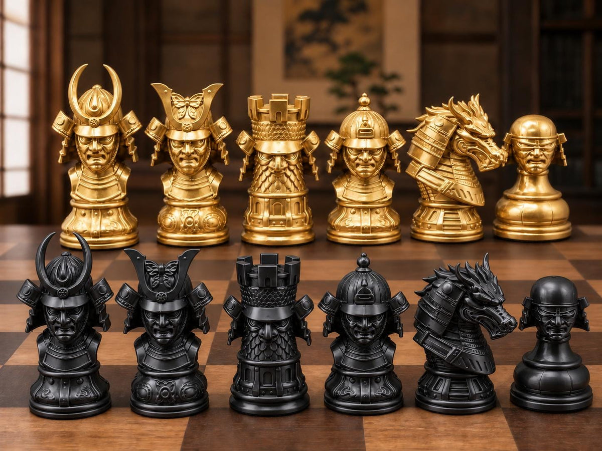 Samurai-Oni-Schachfigurenset – komplett 32-teilig – Ansicht 5