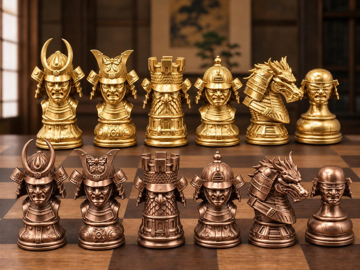 Samurai-Oni-Schachfigurenset – komplett 32-teilig – Ansicht 7