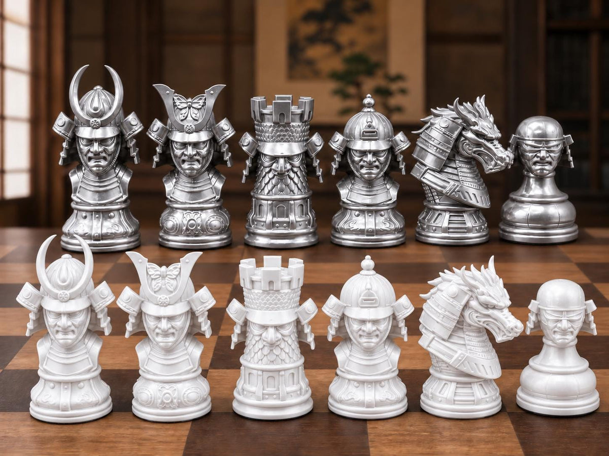 Samurai-Oni-Schachfigurenset – komplett 32-teilig – Ansicht 9