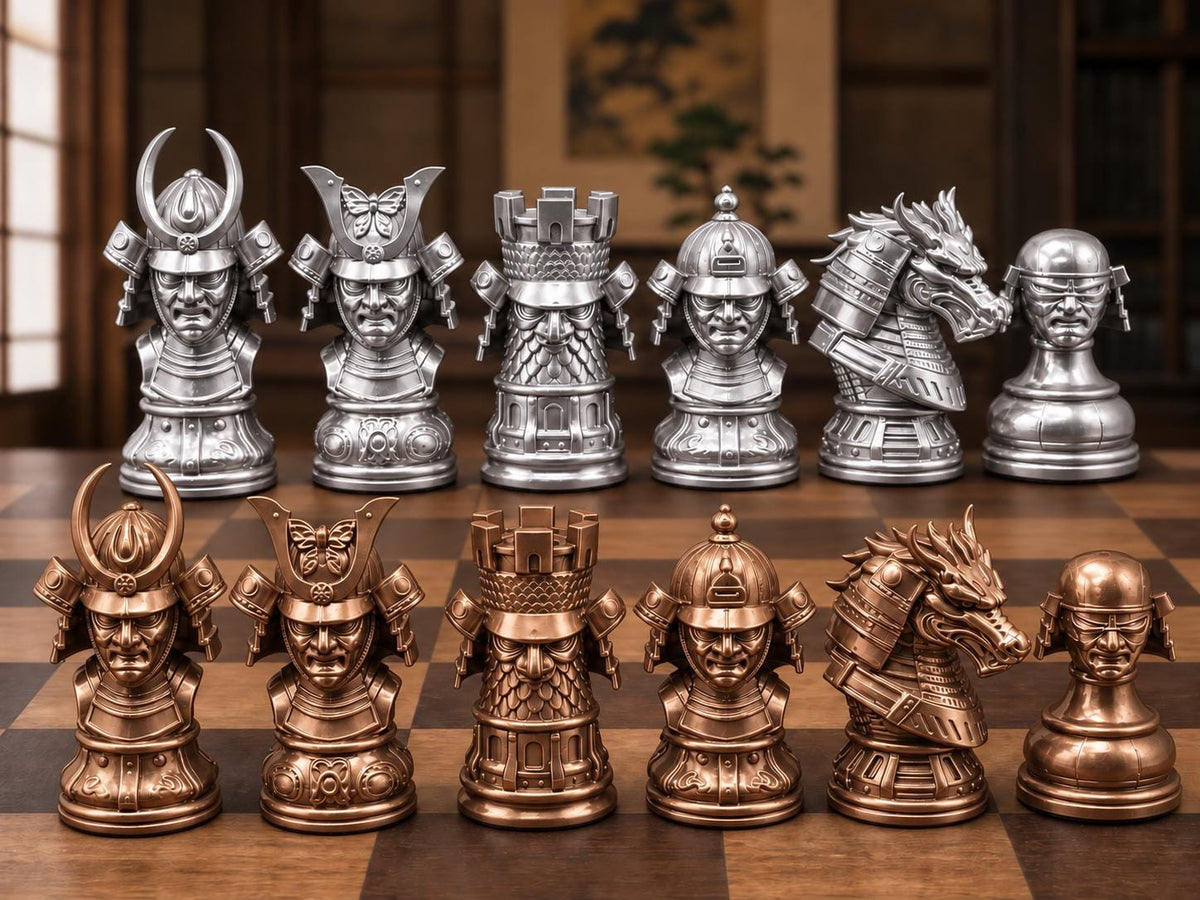 Samurai-Oni-Schachfigurenset – komplett 32-teilig – Ansicht 10