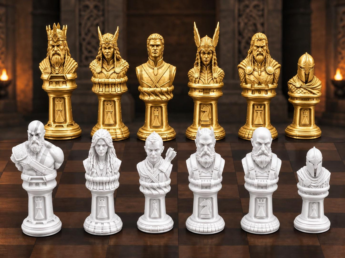 Mythisches Krieger-Schachfigurenset – komplett 32-teilig – Ansicht 6