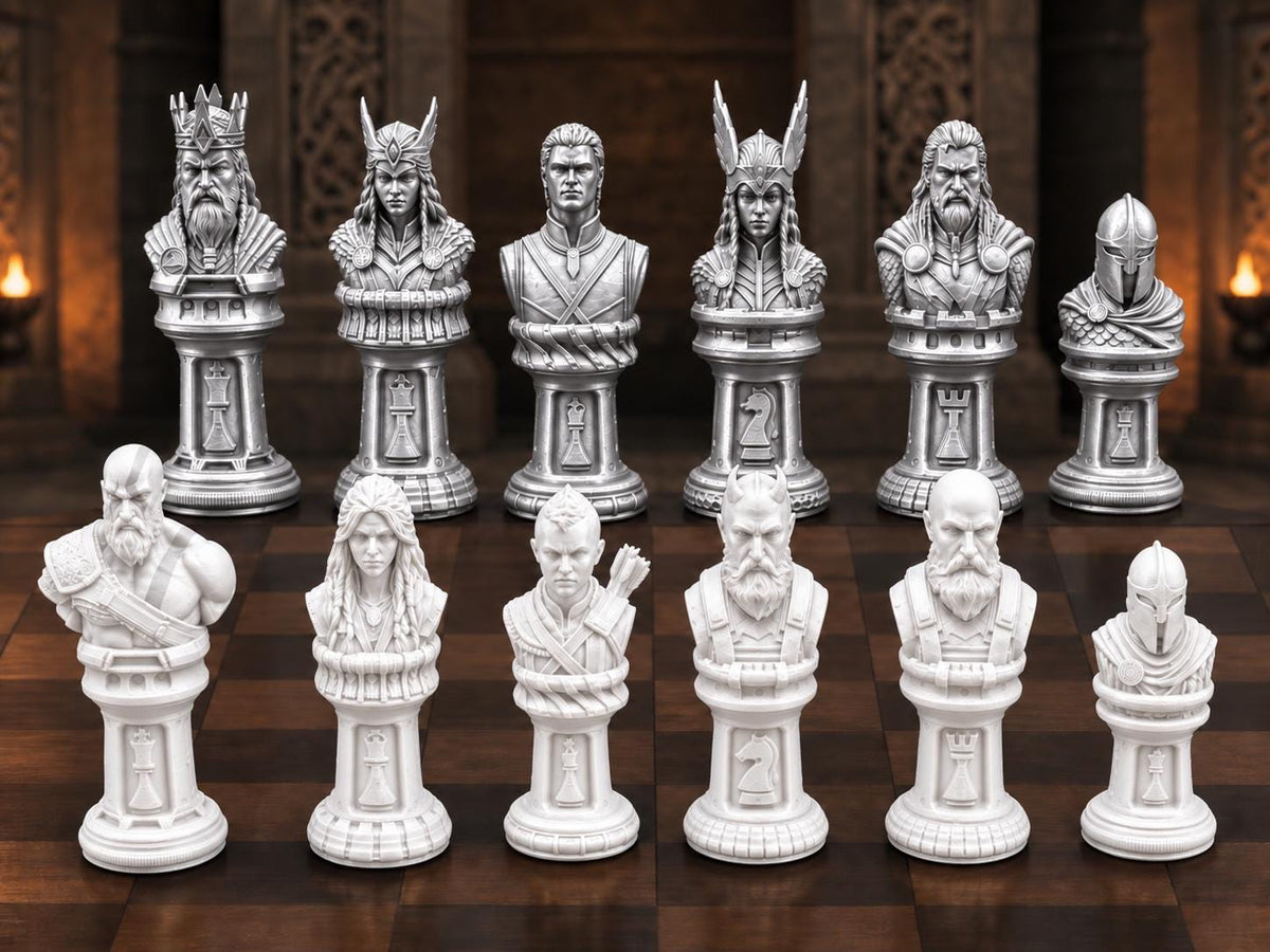 Mythisches Krieger-Schachfigurenset – komplett 32-teilig – Ansicht 9