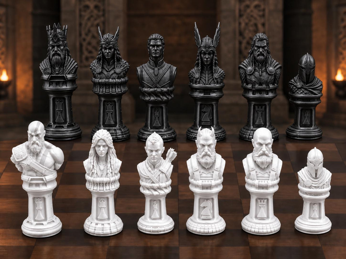 Mythisches Krieger-Schachfigurenset – komplett 32-teilig – Ansicht 11