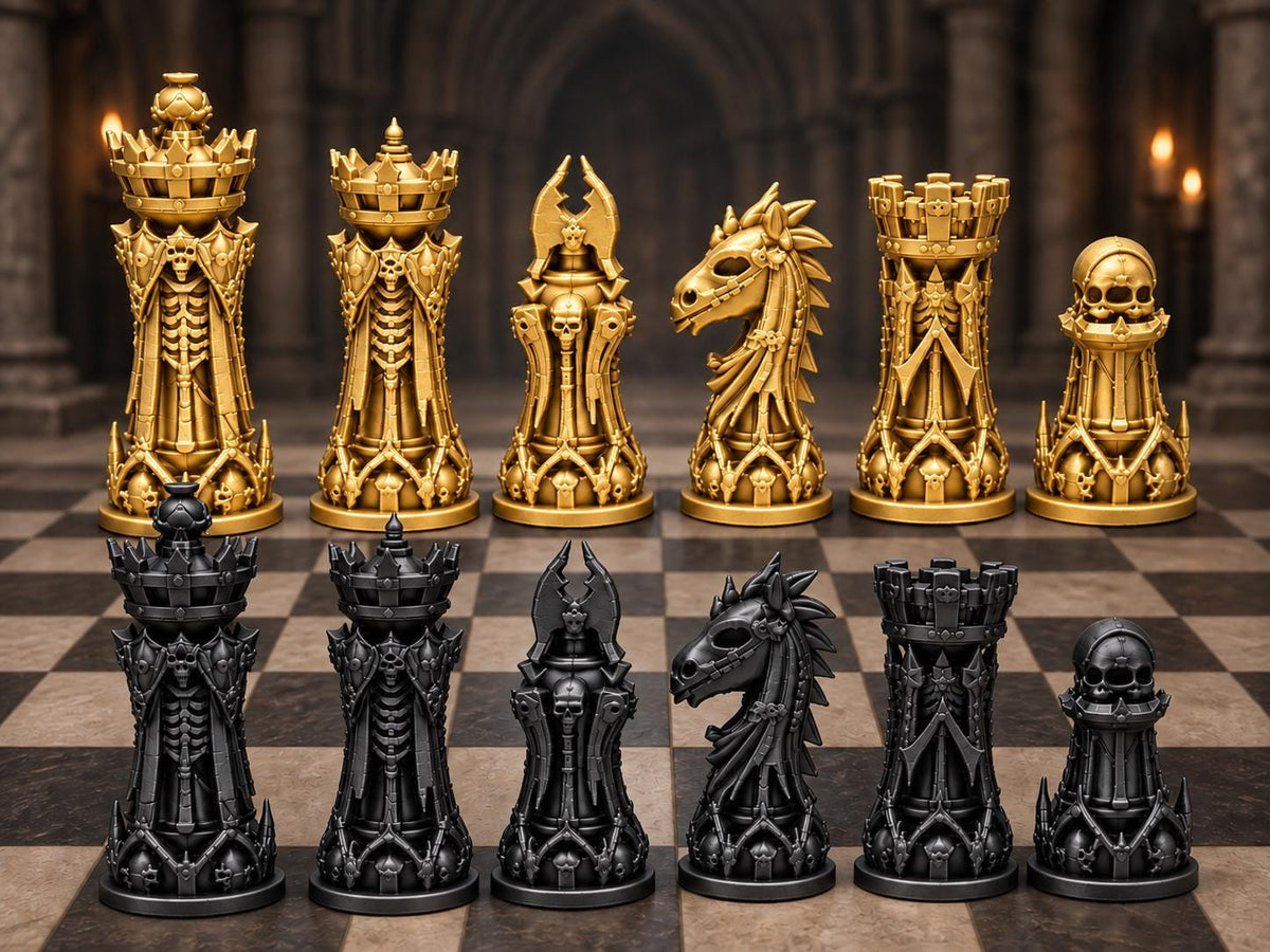 Nekromanten-Schachfigurenset – komplett 32-teilig – Ansicht 5